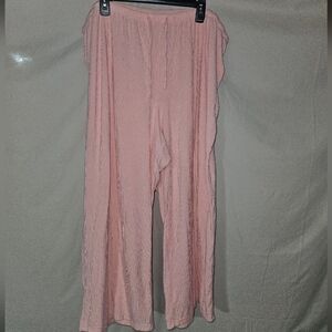 Pink Wide-Leg Lounge Pants